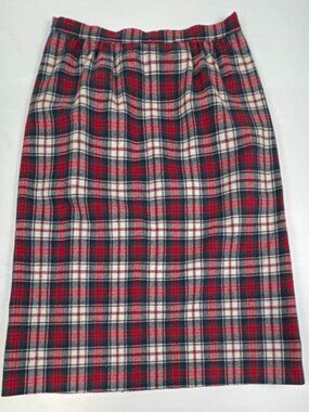Vintage Pendleton Women 10 Macduff Tartan Plaid 100% Virgin Wool Skirt